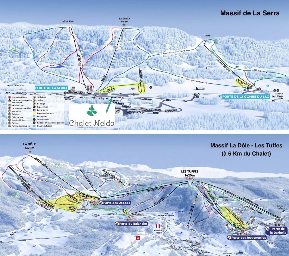 Gîte avec terrasse et vue sur la montagne - ChaletNelda com Lamoura Extérieur photo